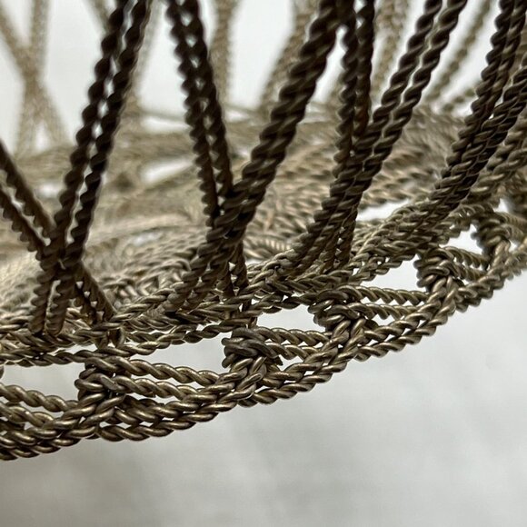 VINTAGE OLD DECORATIVE FRUIT/VEGETABLE RUSTIC IRON WIRE KITCHENWARE BASKET - Picture 6 of 10